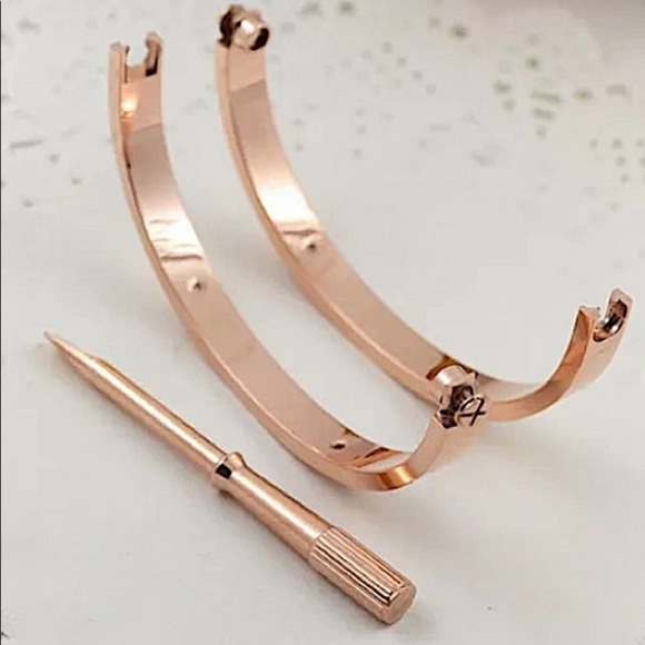 Silver Bangle Love Screwdriver Bangle Bracelet Screw - Picture 3 of 8